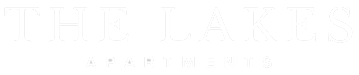 The image shows a black background with the words "THE LAKES APARTMENTS" written in white.